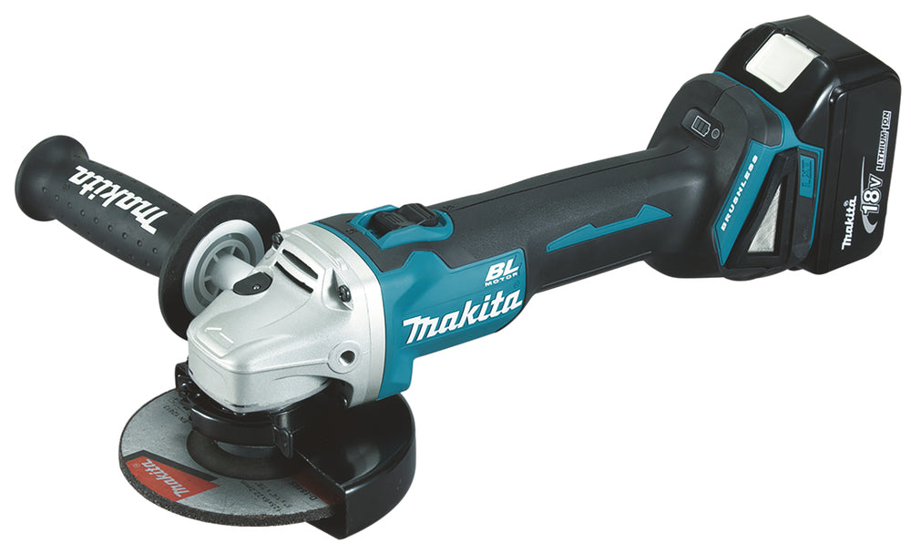 Esmerilhadeira Angular DGA504RTJ de 18V com Bateria de Íons de Lítio e Disco de Ø 125 mm - Potência, Precisão e Mobilidade para Todos os Seus Projetos